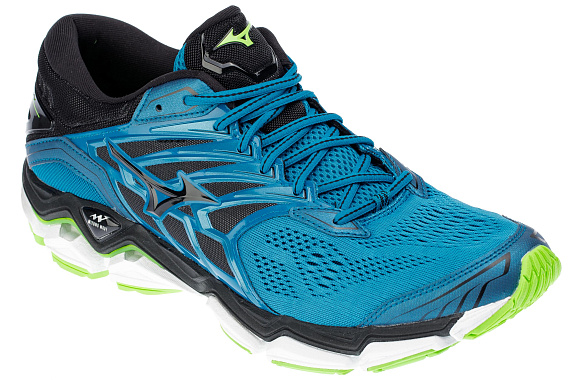 Кроссовки мужские Mizuno Wave Horizon 2 Син/Чер/Зел - Фото 5 большая