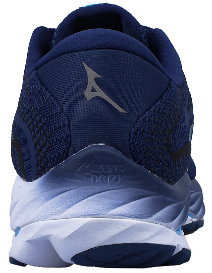 Кроссовки мужские Mizuno Wave Rider 27 Navy Peony/Sharp Green/Swim Cap - Фото 3 большая