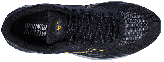 Кроссовки мужские Mizuno Wave Horizon 7 Black/Citrus/Turbulence - Фото 4 большая