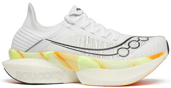 Кроссовки Saucony Endorphin Elite 2 White/Peel - Фото 1 большая