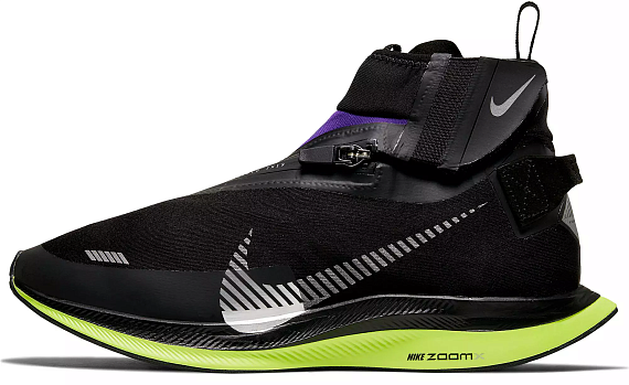 Кроссовки мужские Nike Zoom Pegasus Turbo Shield Wp Black/Metallic Silver/Voltage Purple - Фото 5 большая