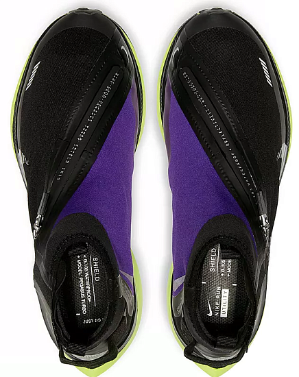 Кроссовки мужские Nike Zoom Pegasus Turbo Shield Wp Black/Metallic Silver/Voltage Purple - Фото 7 большая