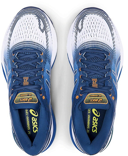 Кроссовки мужские ASICS Gel-Nimbus 21 White/Lake Drive - Фото 5 большая