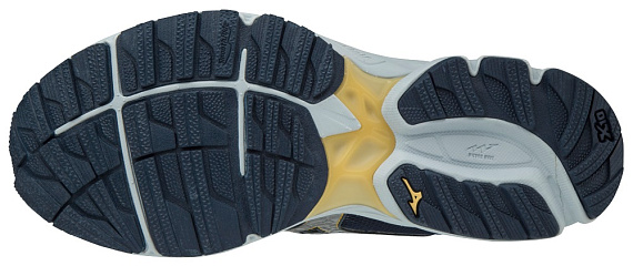 Кроссовки мужские Mizuno Wave Rider 21 GTX Dress Blues/Silver/Samoan Sun - Фото 2 большая