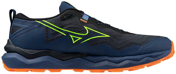 Кроссовки мужские Mizuno Wave Daichi 9 EstateBlu/LightYel/L - Фото 4 большая
