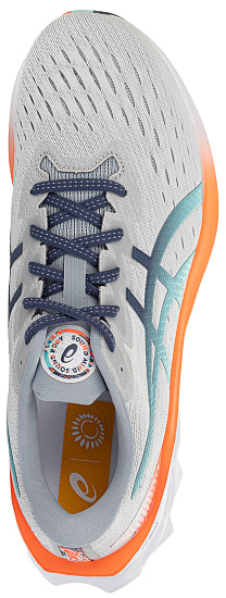 Кроссовки мужские ASICS Novablast 2 Glacier Grey/Thunder Blue - Фото 2 большая