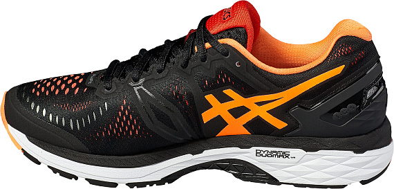 Кроссовки мужские ASICS Gel-Kayano 23 Черный/Оранжевый/Ярко-красный - Фото 2 большая