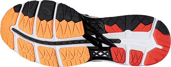 Кроссовки мужские ASICS Gel-Kayano 23 Черный/Оранжевый/Ярко-красный - Фото 3 большая