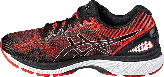 Кроссовки мужские ASICS Gel-Nimbus 19 Чёрный/Ярко-красный/Серебристый - Фото 2 большая