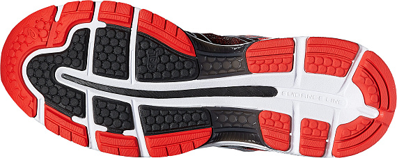 Кроссовки мужские ASICS Gel-Nimbus 19 Чёрный/Ярко-красный/Серебристый - Фото 3 большая
