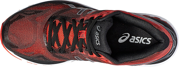 Кроссовки мужские ASICS Gel-Nimbus 19 Чёрный/Ярко-красный/Серебристый - Фото 5 большая