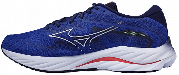 Кроссовки мужские Mizuno Wave Rider 27 Surfweb/White/Neonflame - Фото 2 большая