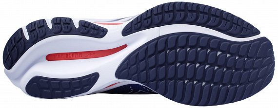 Кроссовки мужские Mizuno Wave Rider 27 Surfweb/White/Neonflame - Фото 4 большая