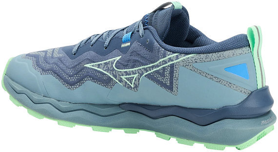 Кроссовки мужские Mizuno Wave Daichi 9 Vintage Indigo/Neo Mint/Citade - Фото 5 большая