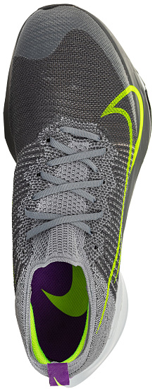 Кроссовки мужские Nike Air Zoom Tempo Next% Particle Grey/Dark Grey/Wild Berry/Volt - Фото 2 большая