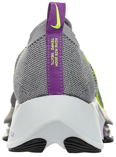 Кроссовки мужские Nike Air Zoom Tempo Next% Particle Grey/Dark Grey/Wild Berry/Volt - Фото 3 большая