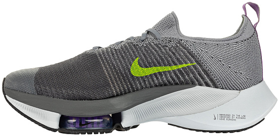 Кроссовки мужские Nike Air Zoom Tempo Next% Particle Grey/Dark Grey/Wild Berry/Volt - Фото 5 большая