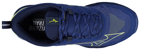 Кроссовки мужские Mizuno Wave Daichi 8 Navy Peony/Sharp Green/Dress B - Фото 5 большая