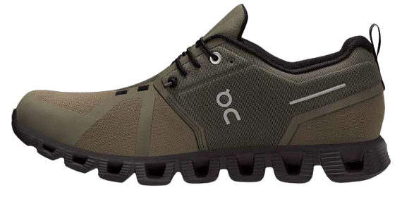Кроссовки мужские On Cloud 5 Waterproof Olive/Black - Фото 4 большая