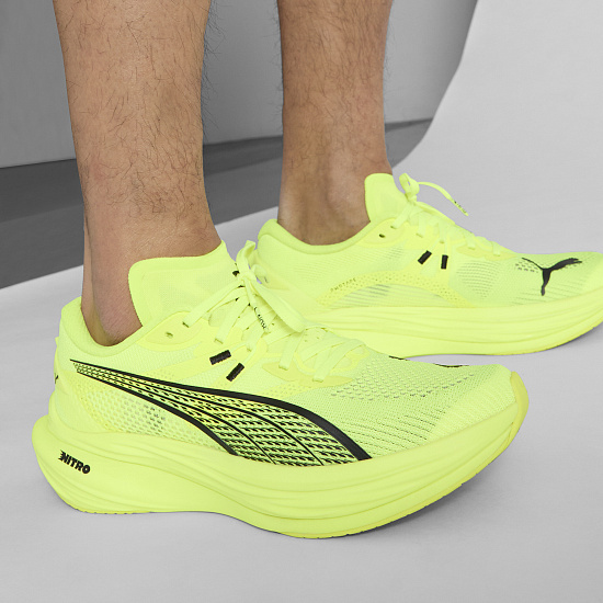 Кроссовки мужские Puma Deviate Nitro 3 Yellow Alert/Black - Фото 8 большая