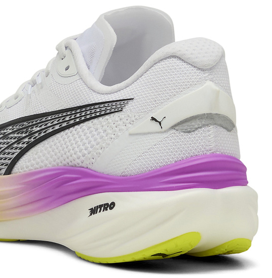 Кроссовки мужские Puma Deviate Nitro 3 White/Yellow Alert/Pure Magenta - Фото 3 большая