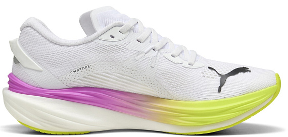 Кроссовки мужские Puma Deviate Nitro 3 White/Yellow Alert/Pure Magenta - Фото 6 большая