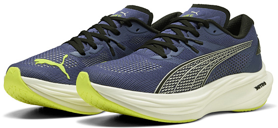 Кроссовки мужские Puma Deviate Nitro 3 Blue Crystal/Black - Фото 2 большая