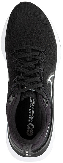 Кроссовки мужские Nike React Infinity Run Flyknit 2 Black/White/White - Фото 2 большая