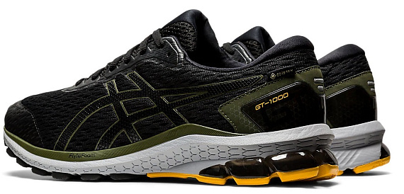 Кроссовки мужские ASICS GT-1000 9 GTX Black/Smog Green - Фото 5 большая