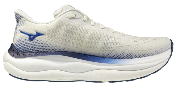 Кроссовки мужские Mizuno Wave Sky 9 Snow White/Surf the Web/Lightn - Фото 2 большая