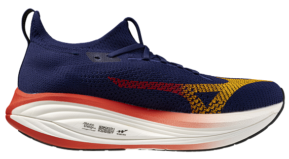 Кроссовки мужские Mizuno Neo Vista 3 Beacon Blue/Artisan's Gold/Tomato Puree - Фото 4 большая