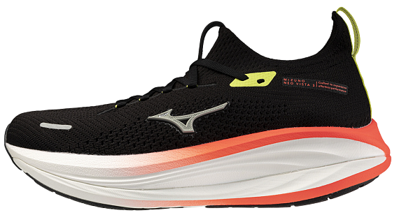 Кроссовки Mizuno Neo Vista 3 Black/Mirage Gray/Lava Orange - Фото 2 большая
