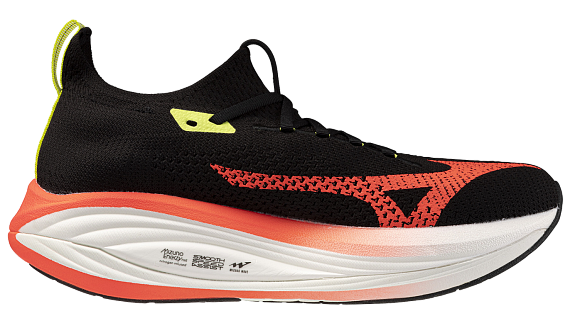 Кроссовки Mizuno Neo Vista 3 Black/Mirage Gray/Lava Orange - Фото 3 большая