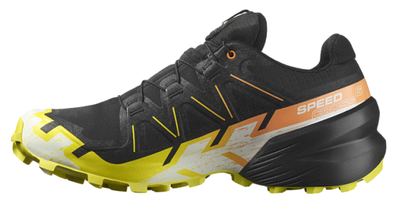Кроссовки мужские Salomon Speedcross 6 Gtx Black/Sulphur Spring/Bird Of Paradise - Фото 2 большая