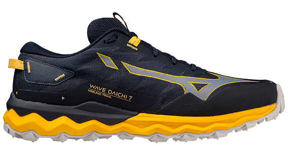 Кроссовки мужские Mizuno Wave Daichi 7 NightSky/Tradewinds/GoldFusion - Фото 3 большая