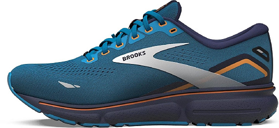 Кроссовки мужские Brooks Ghost 15 Gtx Blue/Peacoat/Orange - Фото 2 большая