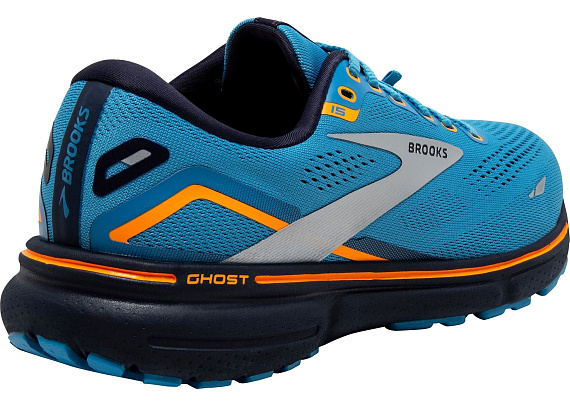 Кроссовки мужские Brooks Ghost 15 Gtx Blue/Peacoat/Orange - Фото 4 большая