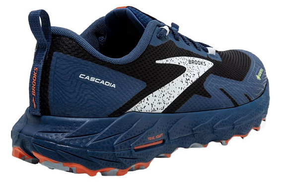 Кроссовки мужские Brooks Cascadia 17 Gtx Black/Blue/Firecracker - Фото 5 большая