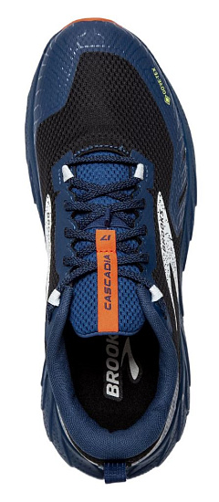 Кроссовки мужские Brooks Cascadia 17 Gtx Black/Blue/Firecracker - Фото 6 большая