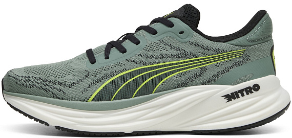 Кроссовки мужские Puma Magnify Nitro 2 Green Moon/Yellow Alert - Фото 4 большая