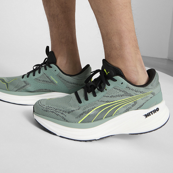 Кроссовки мужские Puma Magnify Nitro 2 Green Moon/Yellow Alert - Фото 8 большая