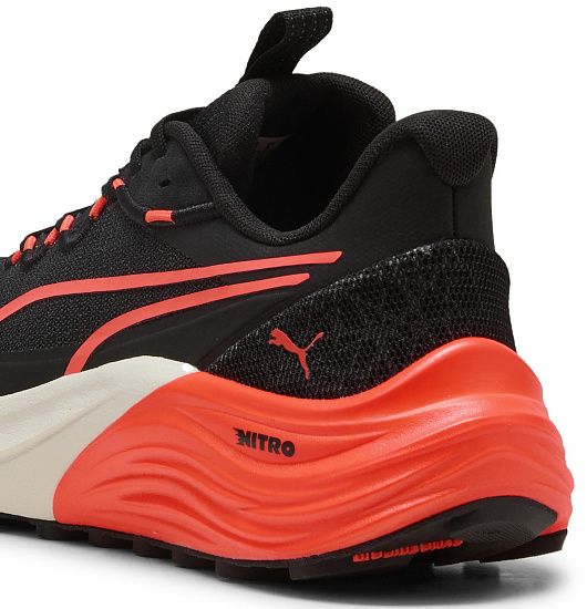 Кроссовки мужские Puma Electrify Nitro 4 Trail Black/Glowing Red/Warm White - Фото 3 большая