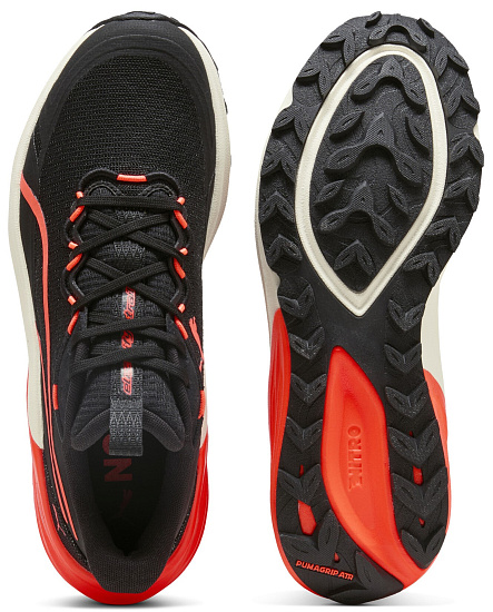 Кроссовки мужские Puma Electrify Nitro 4 Trail Black/Glowing Red/Warm White - Фото 5 большая