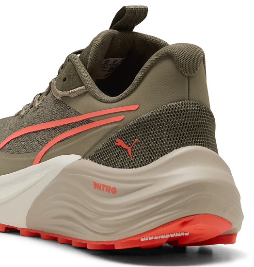 Кроссовки мужские Puma Electrify Nitro 4 Trail Loden Green/Desert Dust/Glowing Red - Фото 3 большая