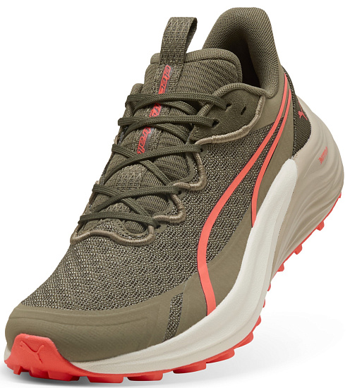 Кроссовки мужские Puma Electrify Nitro 4 Trail Loden Green/Desert Dust/Glowing Red - Фото 7 большая