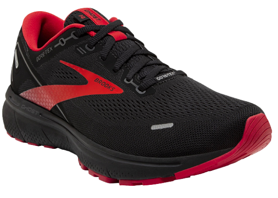 Кроссовки мужские Brooks Ghost 14 Gtx Black/Blackened Pearl/High Risk Red - Фото 2 большая