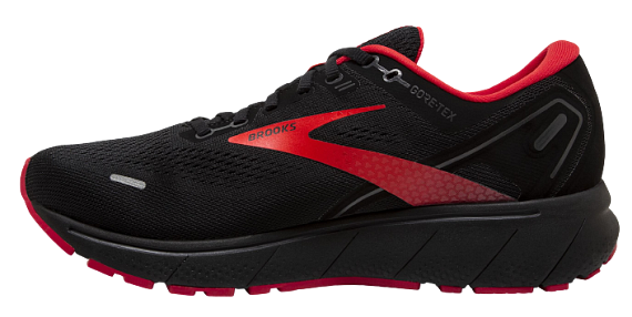 Кроссовки мужские Brooks Ghost 14 Gtx Black/Blackened Pearl/High Risk Red - Фото 4 большая