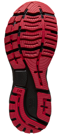 Кроссовки мужские Brooks Ghost 14 Gtx Black/Blackened Pearl/High Risk Red - Фото 6 большая