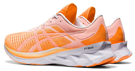 Кроссовки мужские ASICS Novablast Orange Pop/White - Фото 7 большая