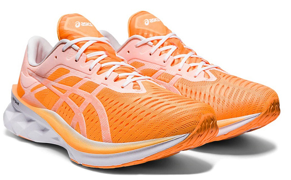 Кроссовки мужские ASICS Novablast Orange Pop/White - Фото 8 большая